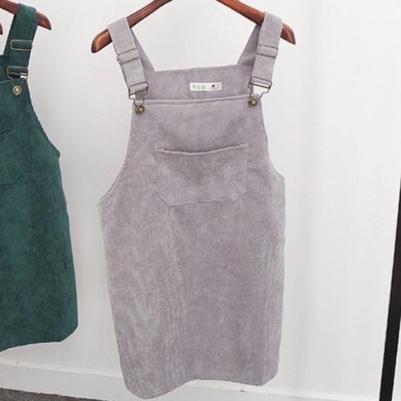 velvet overall skirt